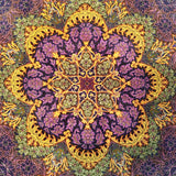 2'4" x 2'4"   Silk Persian Qom Flower Power Octagon Rug Angle View