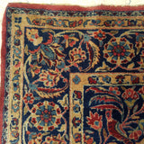 4'4" x 6'5"   Antique Persian Keshan Rug Angle View
