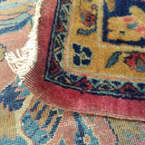 4'4" x 6'5"   Antique Persian Keshan Rug Back View