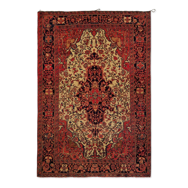 4'6" x 6'7"   Antique Persian Malayer Rug Top View