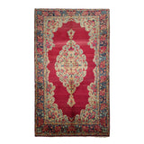 4'4" x 7'4"   Antique Persian Kerman Rug Top View