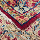 4'4" x 7'4"   Antique Persian Kerman Rug Angle View