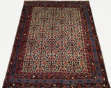 4'2" x 6'6"   Antique Persian Afshar Rug Top View