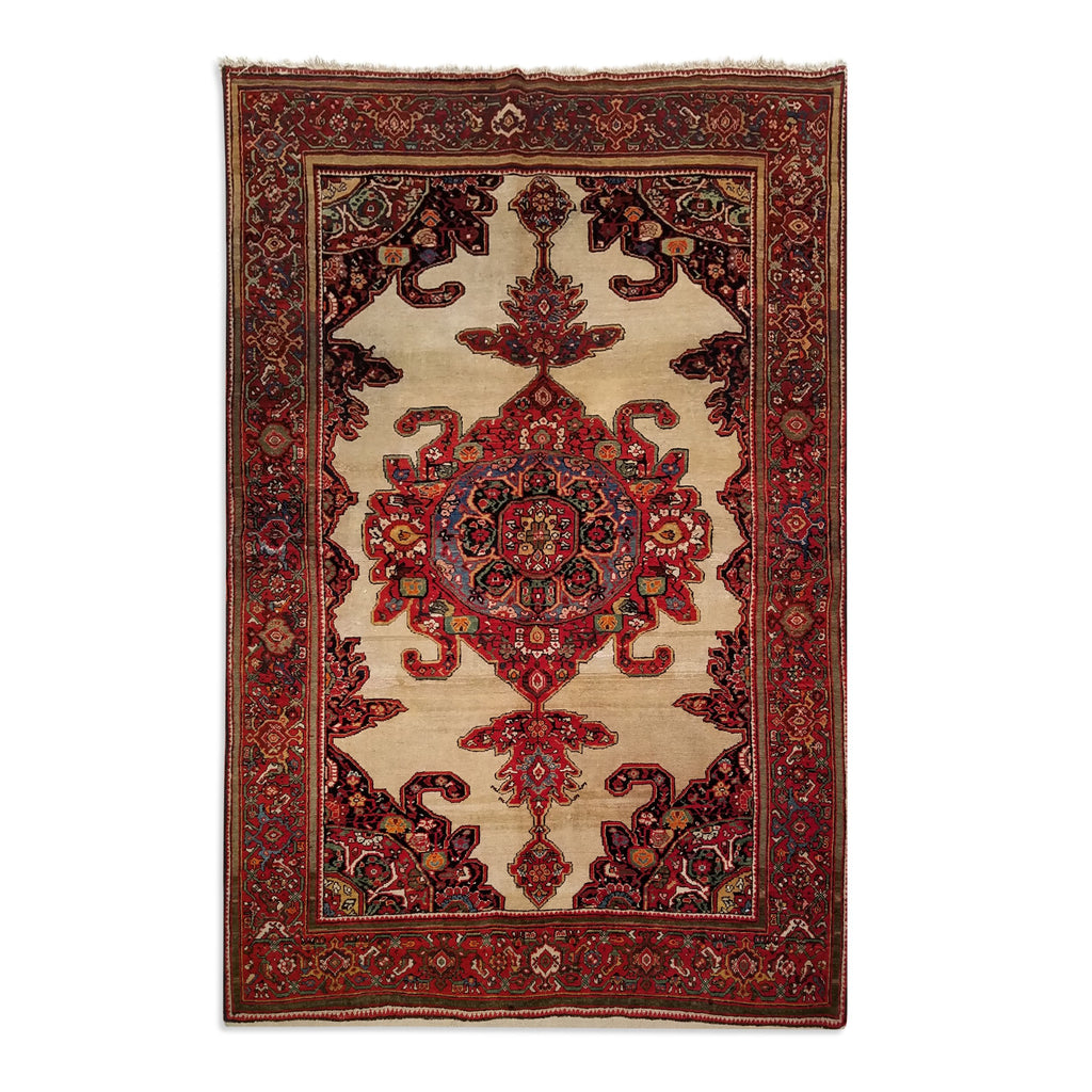 4'4" x 6'8"   Antique Persian Malayer Rug Top View