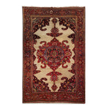 4'4" x 6'8"   Antique Persian Malayer Rug Top View