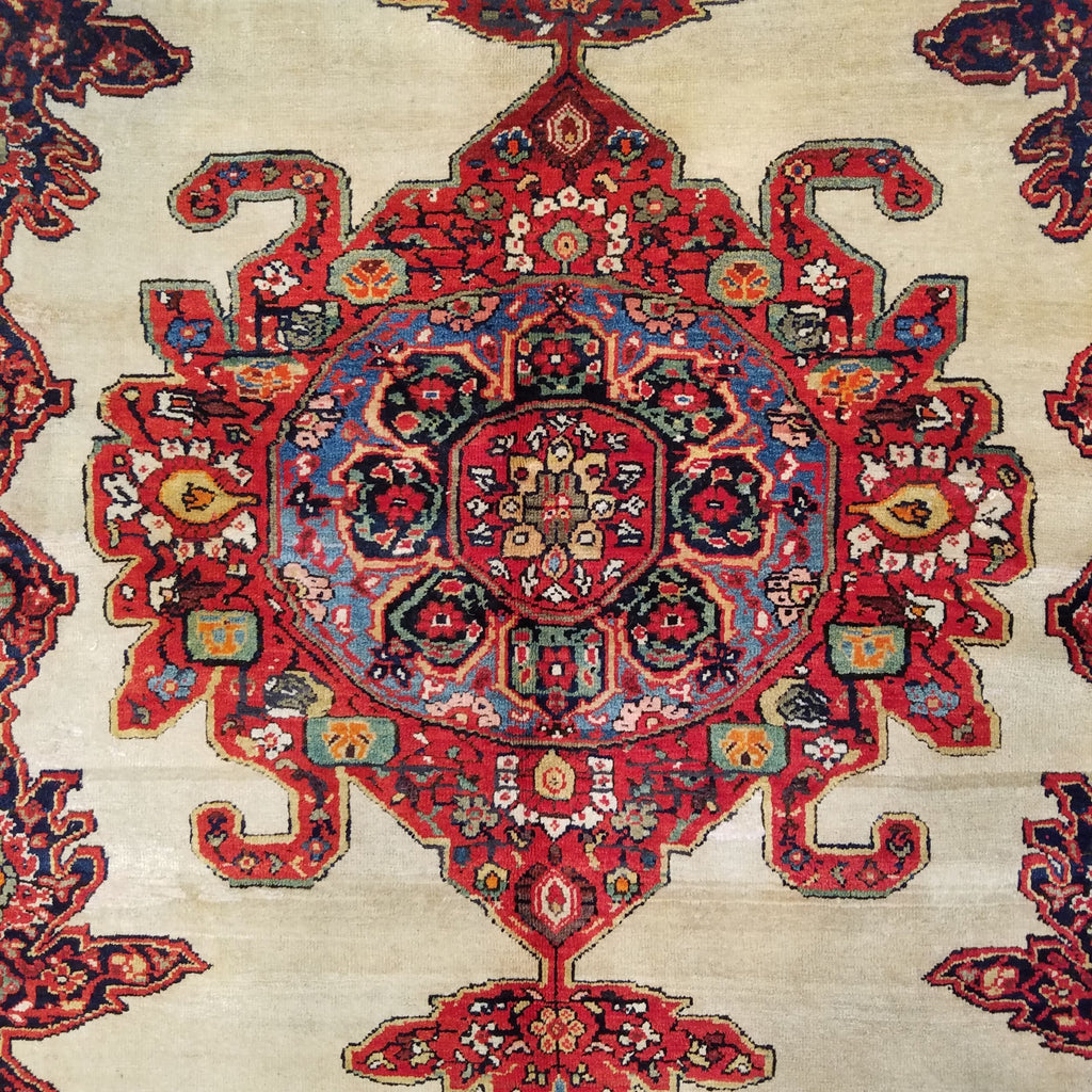 4'4" x 6'8"   Antique Persian Malayer Rug Angle View