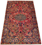 5'3" x 7'10"   Persian Nahavand Rug Angle View