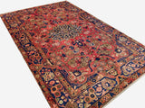 5'3" x 7'10"   Persian Nahavand Rug Angle View