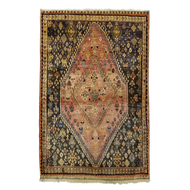3'5" x 5'3"   Persian Gabbeh Rug Top View