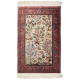 3'6" x 5'6"   Silk Persian Qom Rug Top View