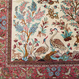 3'6" x 5'6"   Silk Persian Qom Rug Angle View