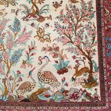 3'6" x 5'6"   Silk Persian Qom Rug Angle View