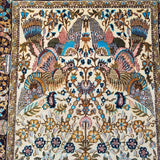 2'7" x 4'1"   Silk Persian Qom Rug Angle View