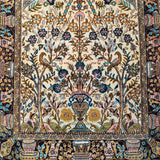 2'7" x 4'1"   Silk Persian Qom Rug Angle View