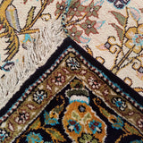 2'7" x 4'1"   Silk Persian Qom Rug Back View