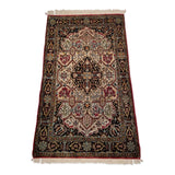 2'6" x 4'3"   Silk Persian Qom Rug Angle View