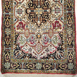 2'6" x 4'3"   Silk Persian Qom Rug Angle View