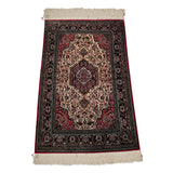 2'7" x 3'11"   Silk Persian Qom Rug Angle View