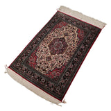 2'7" x 3'11"   Silk Persian Qom Rug Angle View