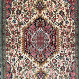 2'7" x 3'11"   Silk Persian Qom Rug Angle View