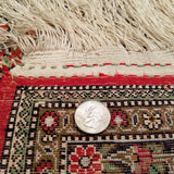 2'7" x 3'11"   Silk Persian Qom Rug Angle View