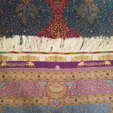 3'5" x 5'0"   Silk Persian Qom Rug Angle View