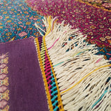 3'5" x 5'0"   Silk Persian Qom Rug Back View