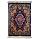 2'8" x 3'11"   Silk Persian Qom Rug Angle View