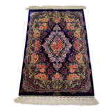 2'8" x 3'11"   Silk Persian Qom Rug Angle View