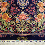 2'8" x 3'11"   Silk Persian Qom Rug Angle View