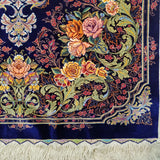 2'8" x 3'11"   Silk Persian Qom Rug Angle View