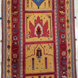3'3" x 9'3"   Persian Qashqai Sumak Runner Rug Angle View
