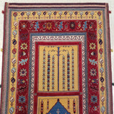 3'3" x 9'3"   Persian Qashqai Sumak Runner Rug Angle View