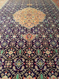 4'5" x 6'8"   Silk Persian Qom Rug Angle View