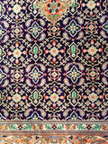 4'5" x 6'8"   Silk Persian Qom Rug Angle View
