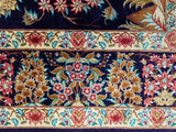 4'4" x 6'5"   Silk Persian Qom Tree of Life Rug Back View