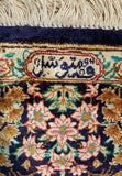 4'5" x 6'5"   Silk Persian Qom Tree of Life Rug Angle View