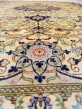 4'3" x 6'6"   Silk Persian Qom Rug Angle View