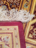 4'4" x 6'6"   Silk Persian Qom Rug Back View