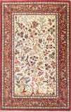 3'2" x 5'0"   Silk Persian Qom Rug Angle View