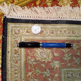 3'2" x 4'8"   Silk Persian Qom Rug Angle View