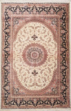 3'1" x 4'9"   Silk Persian Qom Rug Top View