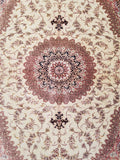 3'1" x 4'9"   Silk Persian Qom Rug Angle View