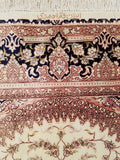 3'1" x 4'9"   Silk Persian Qom Rug Angle View