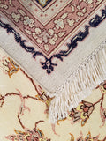 3'1" x 4'9"   Silk Persian Qom Rug Back View