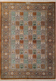 3'3" x 4'8"   Silk Persian Qom Rug Top View