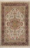 3'2" x 4'10"   Silk Persian Qom Rug Top View