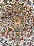 3'2" x 4'10"   Silk Persian Qom Rug Angle View