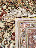 3'2" x 4'10"   Silk Persian Qom Rug Back View