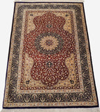 3'3" x 4'7"   Silk Persian Qom Rug Angle View
